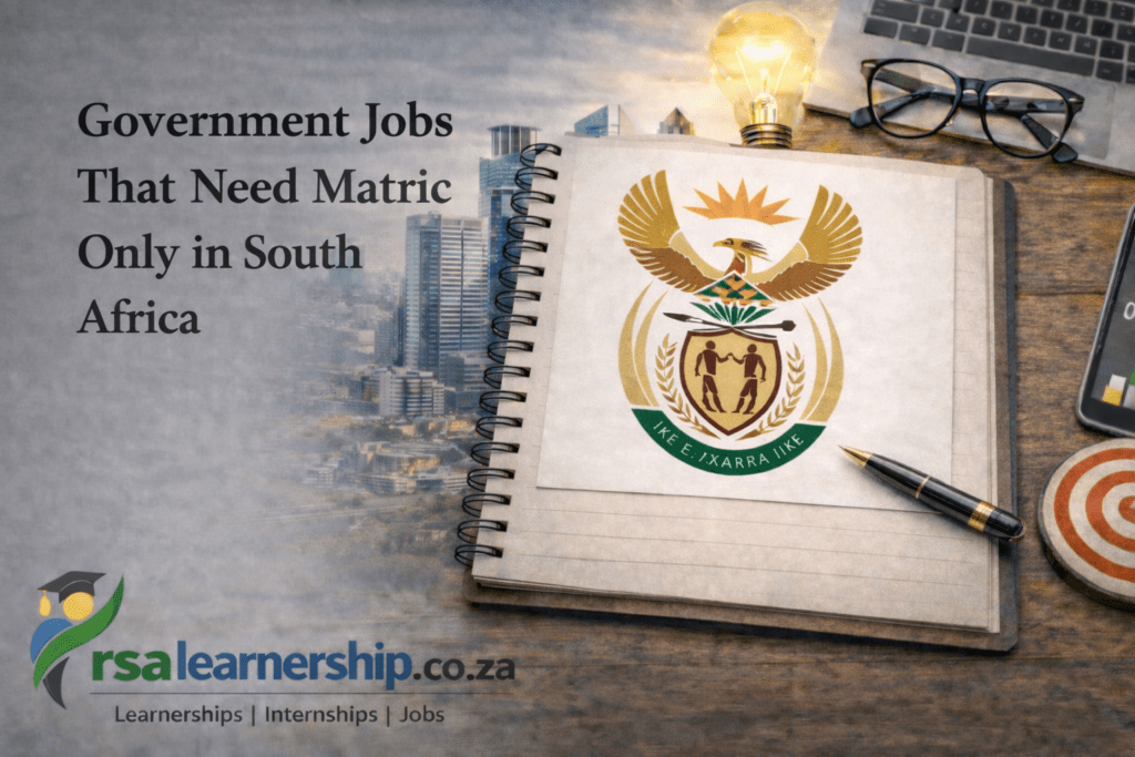 government jobs that need matric only in South Africa